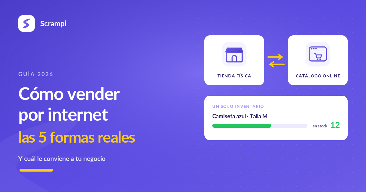 Cómo vender por internet en 2026: las 5 formas reales de vender online