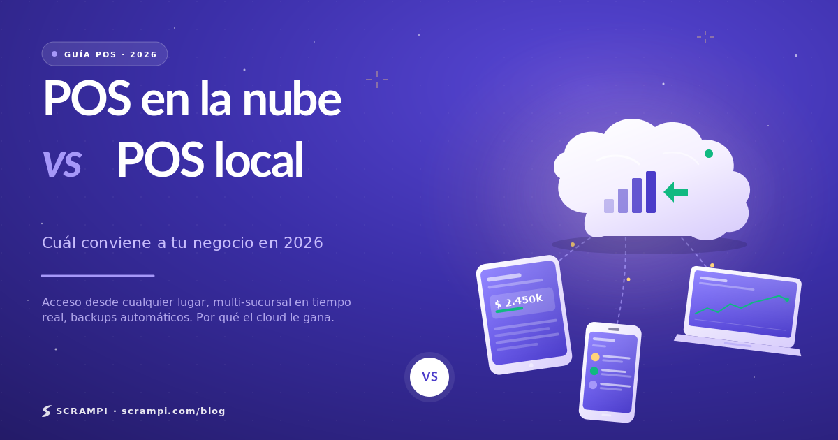 POS en la nube vs POS local: comparativa visual de ventajas y limitaciones